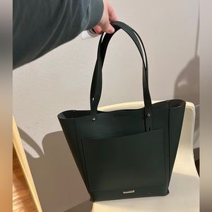 Rebecca Minkoff dark green leather tote